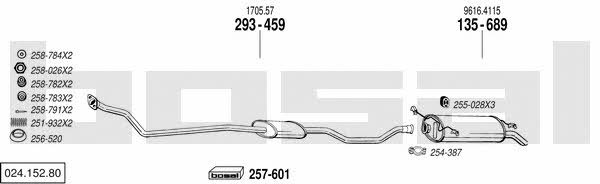 Bosal 024.152.80 Exhaust system 02415280