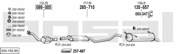 Bosal 024.152.85 Exhaust system 02415285