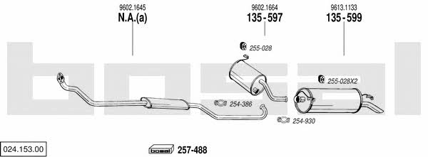 Bosal 024.153.00 Exhaust system 02415300 02415300 Bosal Exhaust system