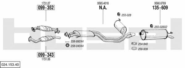 Bosal 024.153.40 Exhaust system 02415340