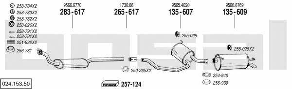 Bosal 024.153.50 Exhaust system 02415350
