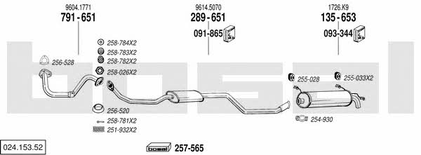 Bosal 024.153.52 Exhaust system 02415352