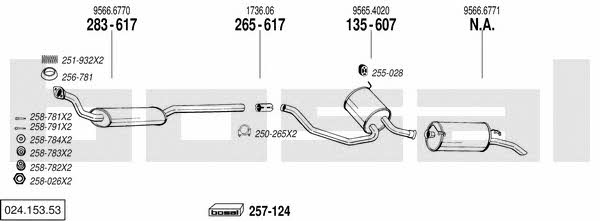  024.153.53 Exhaust system 02415353