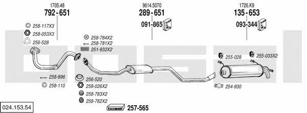  024.153.54 Exhaust system 02415354