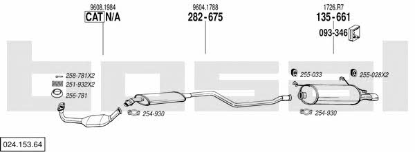  024.153.64 Exhaust system 02415364