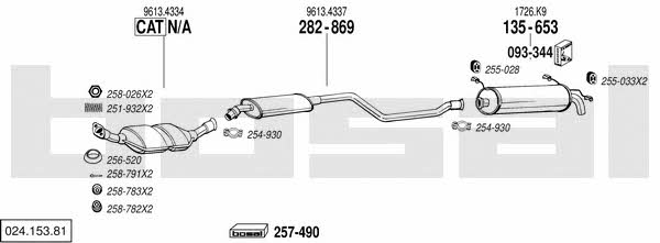 Bosal 024.153.81 Exhaust system 02415381