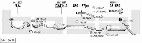  024.160.58 Exhaust system 02416058