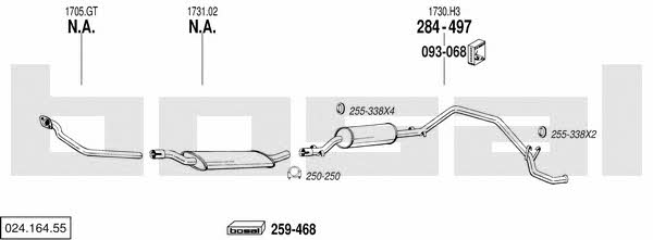 Bosal 024.164.55 Exhaust system 02416455 02416455 Bosal Exhaust system