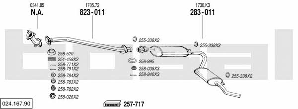  024.167.90 Exhaust system 02416790