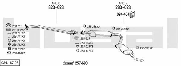  024.167.95 Exhaust system 02416795