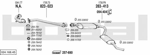  024.168.45 Exhaust system 02416845