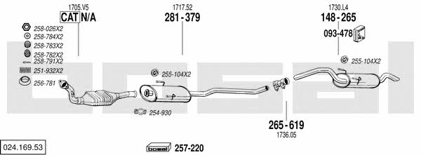  024.169.53 Exhaust system 02416953