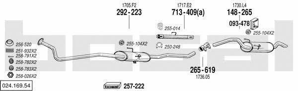  024.169.54 Exhaust system 02416954