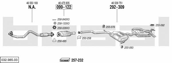 Bosal 032.985.03 Exhaust system 03298503