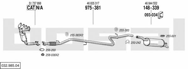 03298504 Bosal Exhaust system