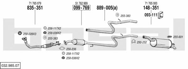  032.985.07 Exhaust system 03298507