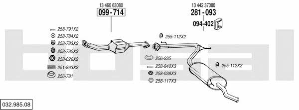 03298508 Bosal Exhaust system
