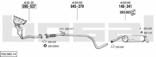 Bosal 032.985.14 Exhaust system 03298514