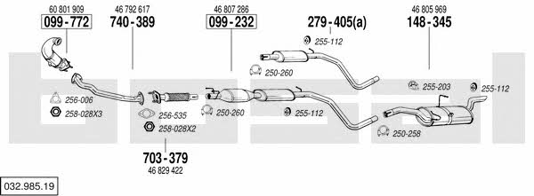 032.985.19 Exhaust system 03298519