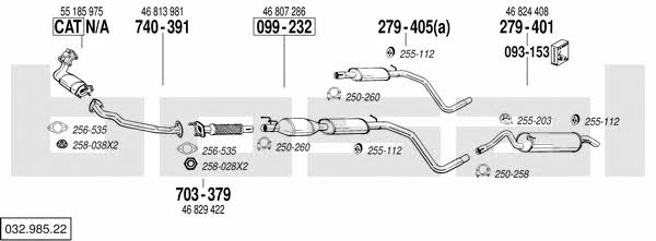  032.985.22 Exhaust system 03298522