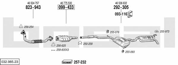 Bosal 032.985.23 Exhaust system 03298523
