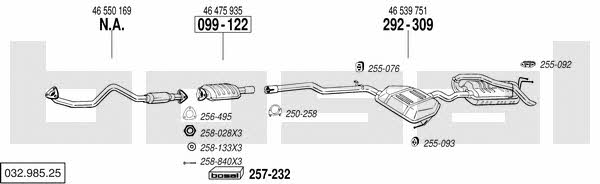 Bosal 032.985.25 Exhaust system 03298525