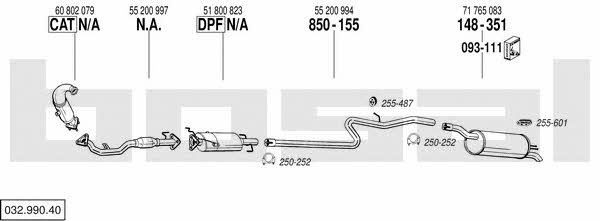  032.990.40 Exhaust system 03299040