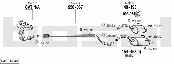 03401230 Bosal Exhaust system