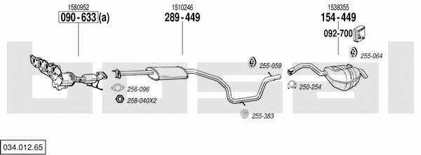 Bosal 034.012.65 Exhaust system 03401265