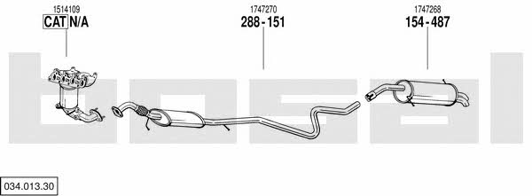 Bosal 034.013.30 Exhaust system 03401330