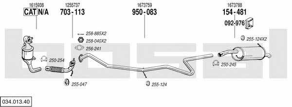 Bosal 034.013.40 Exhaust system 03401340