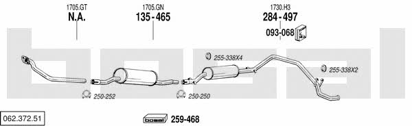 Bosal 062.372.51 Exhaust system 06237251 06237251 Bosal Exhaust system