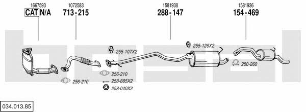  034.013.85 Exhaust system 03401385