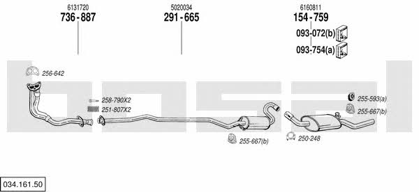  034.161.50 Exhaust system 03416150