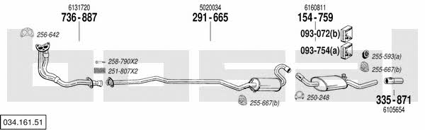 Bosal 034.161.51 Exhaust system 03416151