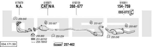 Bosal 034.171.50 Exhaust system 03417150 03417150 Bosal Exhaust system