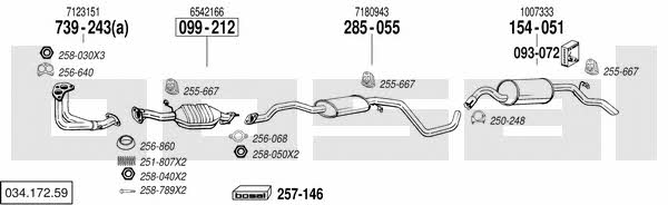  034.172.59 Exhaust system 03417259