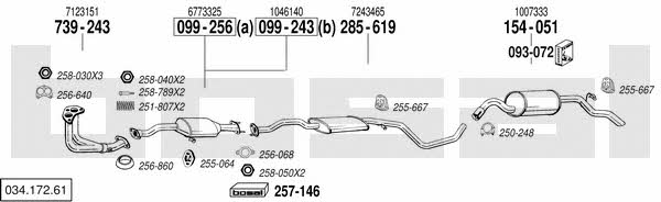 Bosal 034.172.61 Exhaust system 03417261