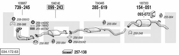 Bosal 034.172.63 Exhaust system 03417263