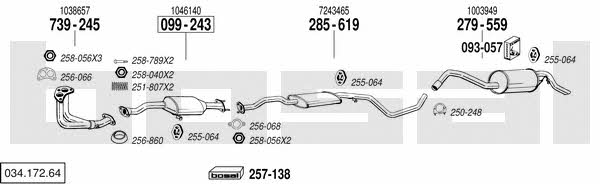 Bosal 034.172.64 Exhaust system 03417264