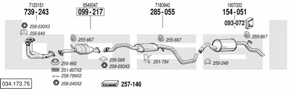 Bosal 034.173.75 Exhaust system 03417375