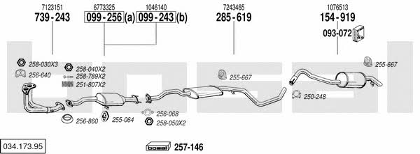 Bosal 034.173.95 Exhaust system 03417395