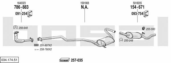  034.174.51 Exhaust system 03417451