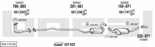 Bosal 034.175.52 Exhaust system 03417552