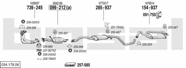Bosal 034.178.06 Exhaust system 03417806 03417806 Bosal Exhaust system