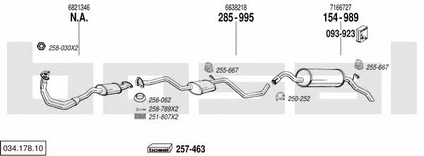 Bosal 034.178.10 Exhaust system 03417810 03417810 Bosal Exhaust system