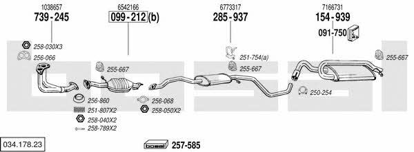 Bosal 034.178.23 Exhaust system 03417823 03417823 Bosal Exhaust system