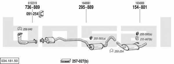 Bosal 034.181.50 Exhaust system 03418150