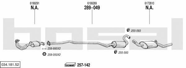 034.181.52 Exhaust system 03418152