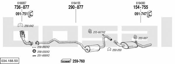 Bosal 034.188.50 Exhaust system 03418850